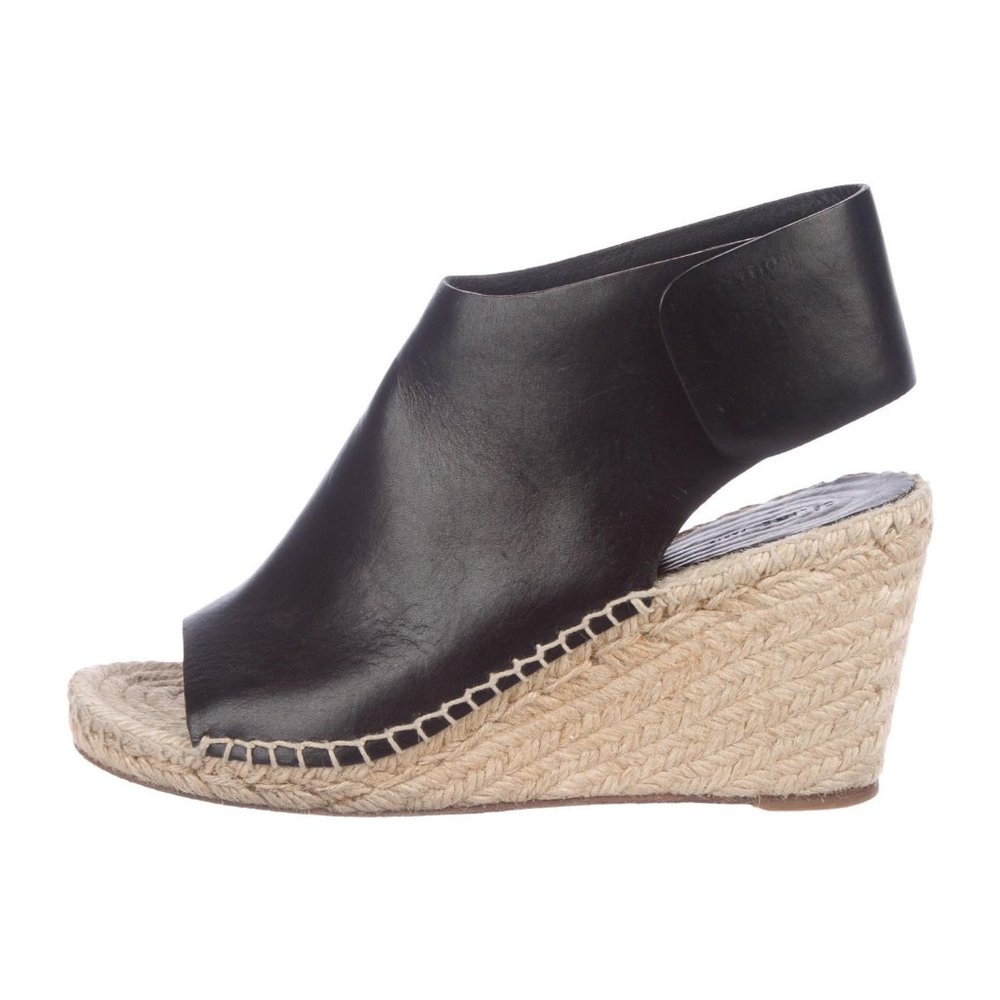 Celine Leather Wedge Espadrilles